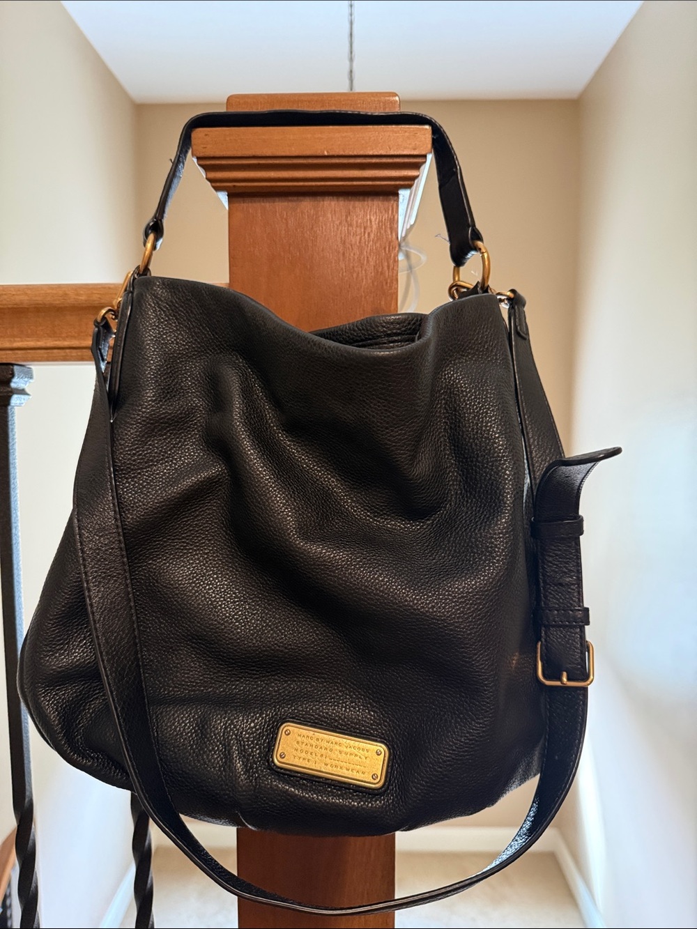 Marc by Marc Jacobs Black Leather Hobo Bag - Picture 2 of 2
